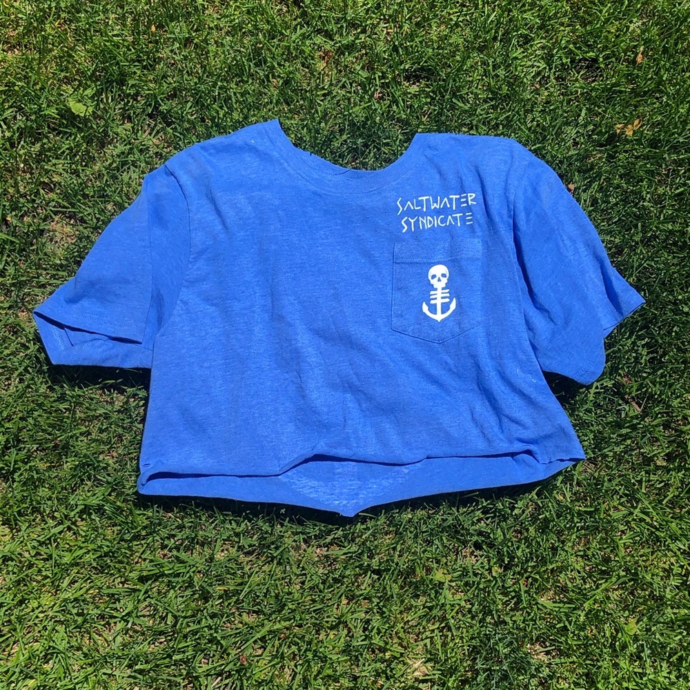 Blue Saltwater Syndicate crop top